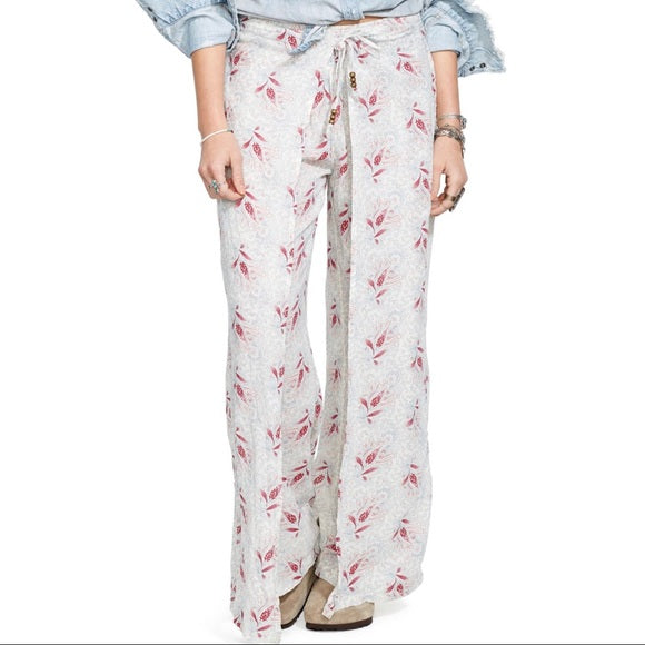 Denim & Supply Ralph Lauren Wide Leg Paisley Printed Pants