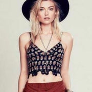 Free People FP One Printed Battenburg Bralette Crop Top
