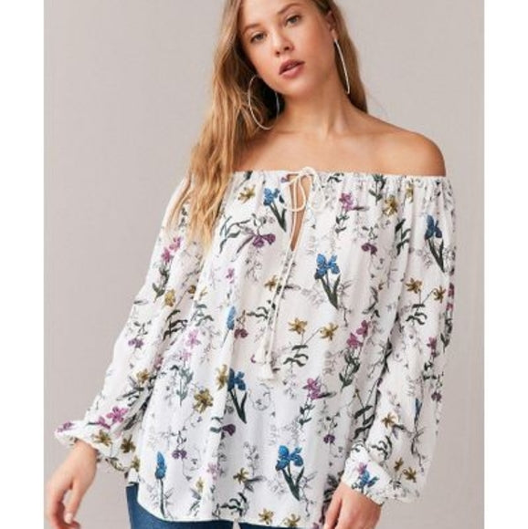 Kimchi Blue Urban Outfitters Floral Printed Blouse Top M