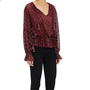 ULLA JOHNSON Elke Embroidered Georgette Blouse Top S 4