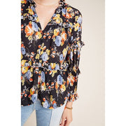 Maeve Anthropologie Myra Tiered Ruffle Top
