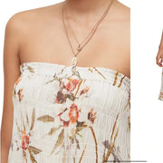 All Saints Ellie Dorado Smocked Tube Midi Convertible Skirt Dress
