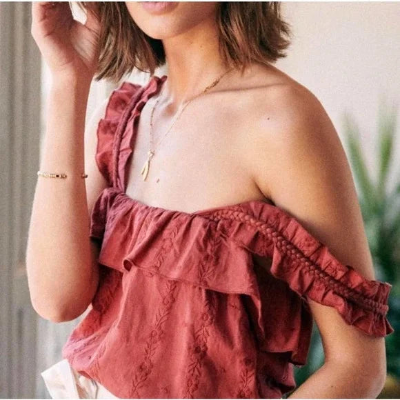Sezane Paris Hermine Blouse Top