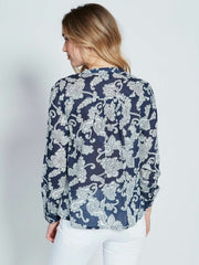 Berenice Chemise Via Printed Shirt Blouse Top