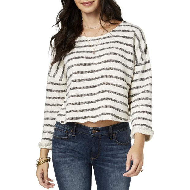 Lucky Brand Womens Striped Crop Top
