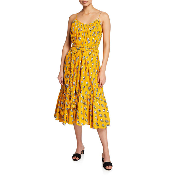 Rhode Resort Lea Floral-Print Cotton Midi Dress XS