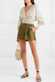 RHODE Resort Natty Silk Canvas Shorts S
