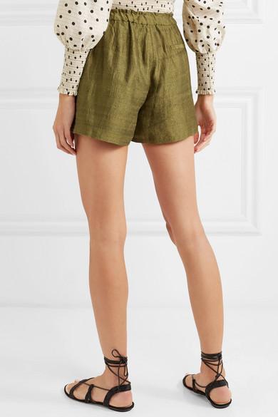 RHODE Resort Natty Silk Canvas Shorts S