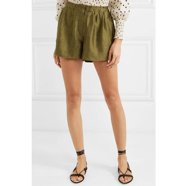 RHODE Resort Natty Silk Canvas Shorts S