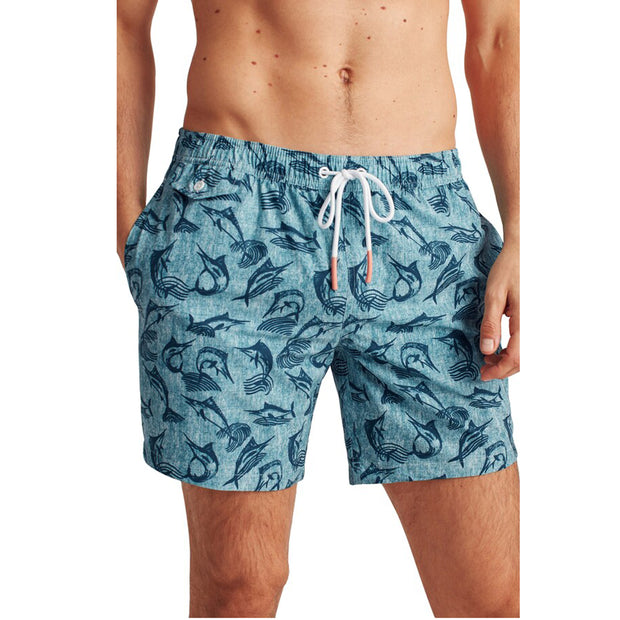 Bonobos Riviera Recycled Swim Swordfish Chambray Trunks Shorts L