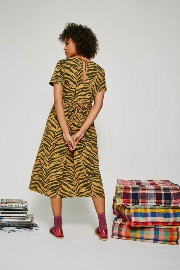 LEON HARPER Reva Tiger Print Midi Dress S