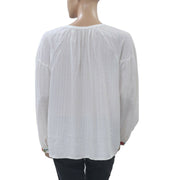 Akemi + Kin Anthropologie Embroidered Blouse Top S