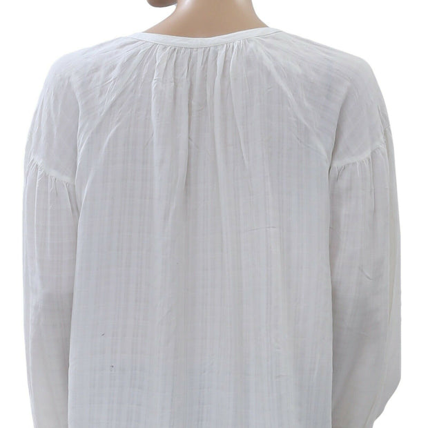 Akemi + Kin Anthropologie Embroidered Blouse Top S