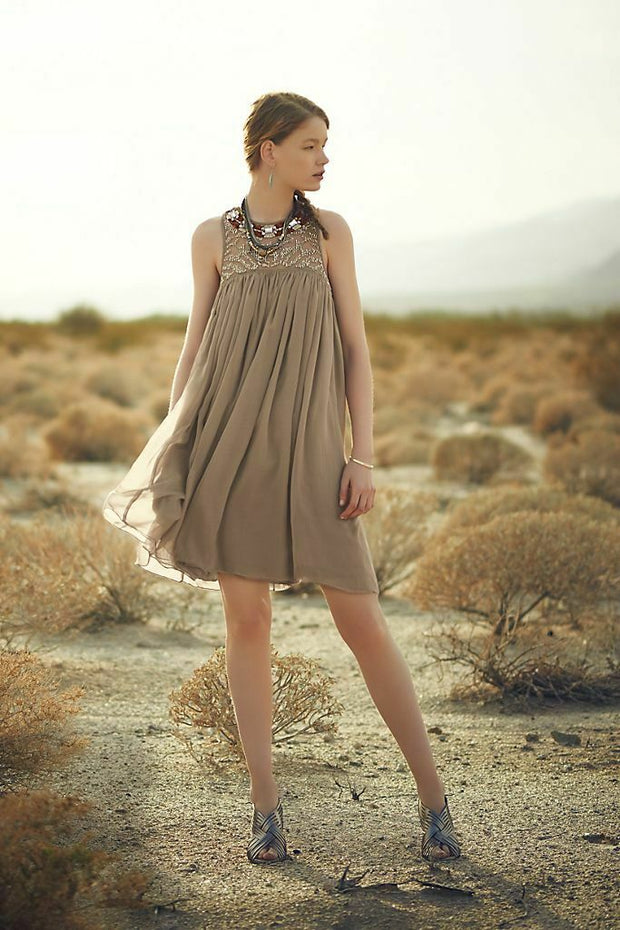 Moulinette Soeurs Anthropologie Sonora Embellished Tunic Dress