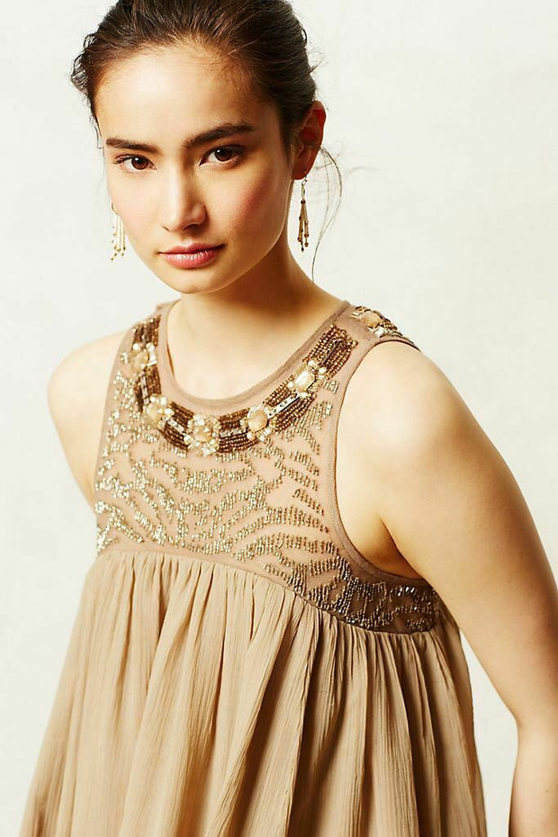 Moulinette Soeurs Anthropologie Sonora Embellished Tunic Dress