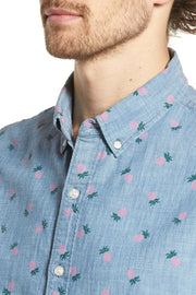 BONOBOS Riviera Standard Fit Pineapple Print "HAWAIIAN" Sport Men's Shirt