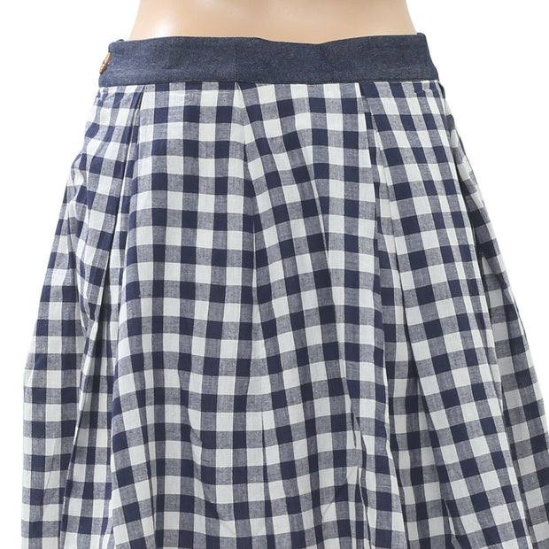 Anthropologie Plaids & Checks Printed Mini Skirt S