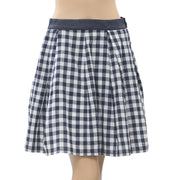 Anthropologie Plaids & Checks Printed Mini Skirt S