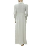 Brigitte Bardot Lace Fabiola Pintuck Long Maxi Dress S