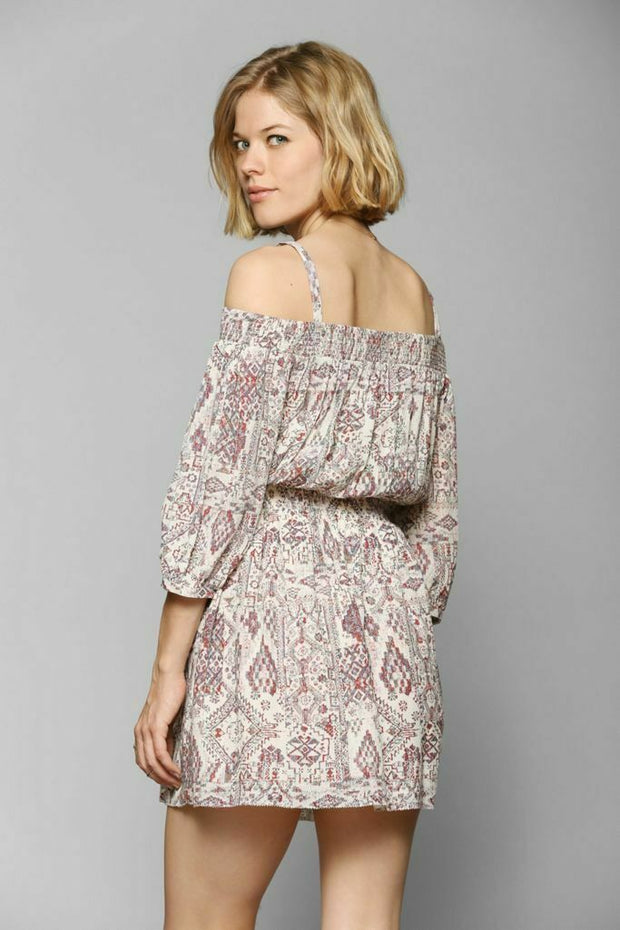 Ecote Urban Outfitters Gauze Printed Mini Dress S