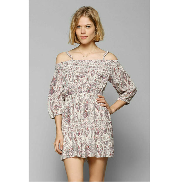 Ecote Urban Outfitters Gauze Printed Mini Dress S