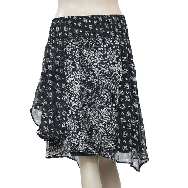 Taillissime La Redoute Printed Black Mini Skirt XS