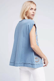 Akemi + Kin Anthropologie Hildie Teen Blouse Top S