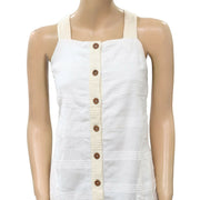 Free People Keep It Simple Buttondown Tank Tunic Top M