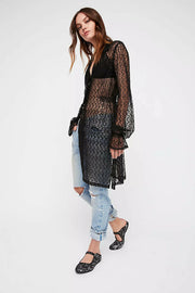 Free People We The Free Lou's Shirt Mesh Embroidered Mini Dress