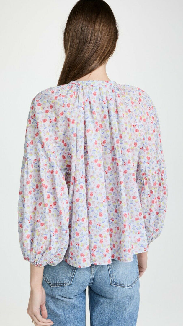 Something Navy Long Sleeve Flowy Buttondown Top S