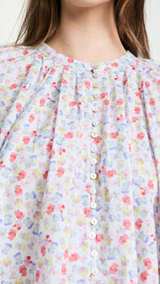 Something Navy Long Sleeve Flowy Buttondown Top S