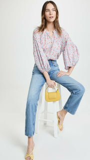Something Navy Long Sleeve Flowy Buttondown Top S