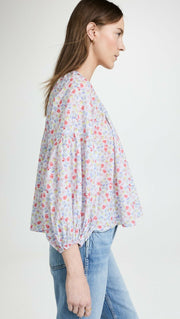 Something Navy Long Sleeve Flowy Buttondown Top S