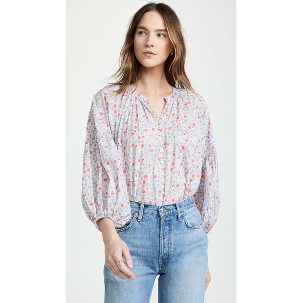Something Navy Long Sleeve Flowy Buttondown Top S