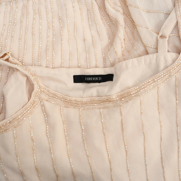 Forever 21 Embellished Peach Mini Dress XS