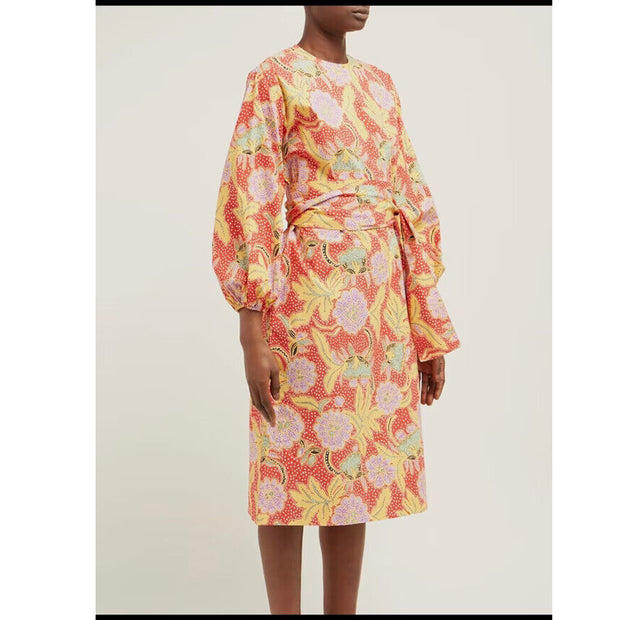 Rhode Resort Cotton-Poplin Athena Midi Dress XS
