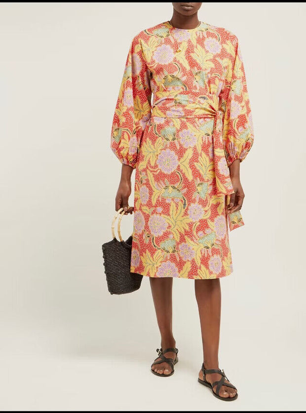 Rhode Resort Cotton-Poplin Athena Midi Dress XS