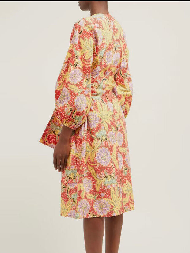 Rhode Resort Cotton-Poplin Athena Midi Dress XS