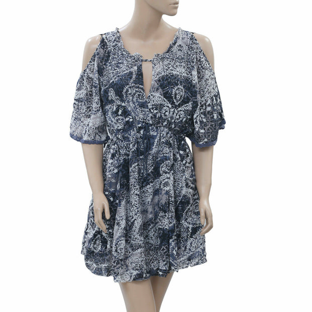 Free People Love Birds Floral Printed Tunic Dress M
