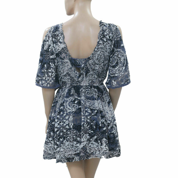 Free People Love Birds Floral Printed Tunic Dress M