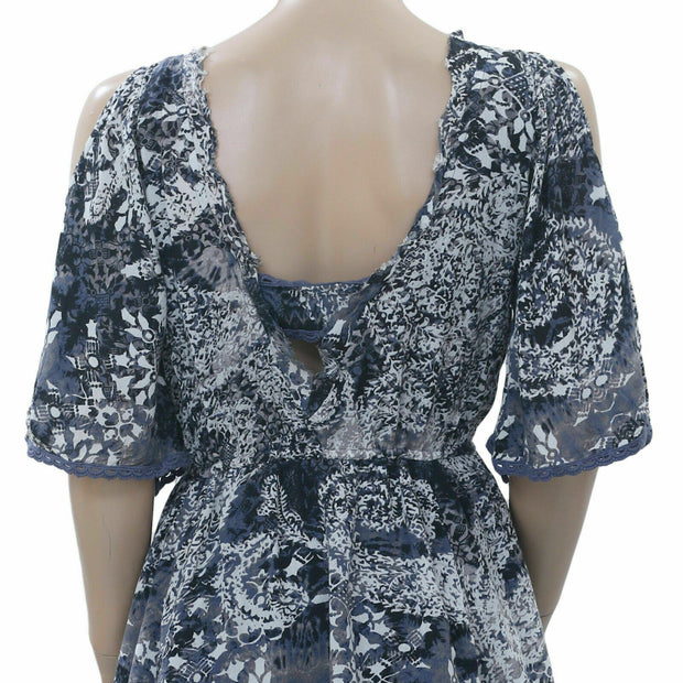 Free People Love Birds Floral Printed Tunic Dress M