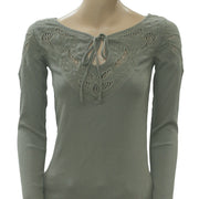 Free People With Love Lace Detail Blouse Top S