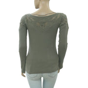 Free People With Love Lace Detail Blouse Top S