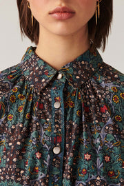 Ba&sh Floral Printed Coverall Jumpsuit Dress S1