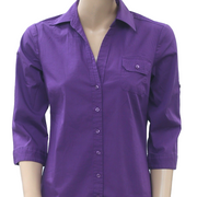 S.Oliver Women's Solid Buttondown Tunic Shirt Top XS 34