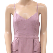 Kimchi Blue Urban Outfitters Soft Woven Peplum Solid Slip Mini Dress S6