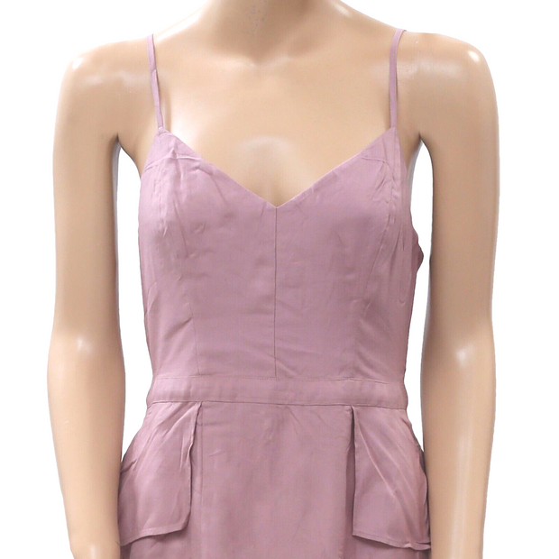 Kimchi Blue Urban Outfitters Soft Woven Peplum Solid Slip Mini Dress S6
