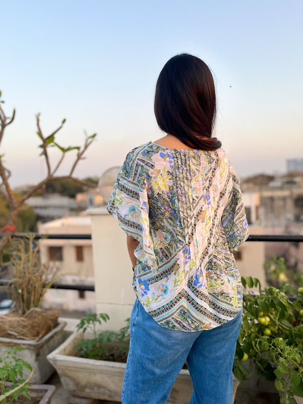 Maeve Anthropologie 飘逸玛雅印花衬衫上衣 S
