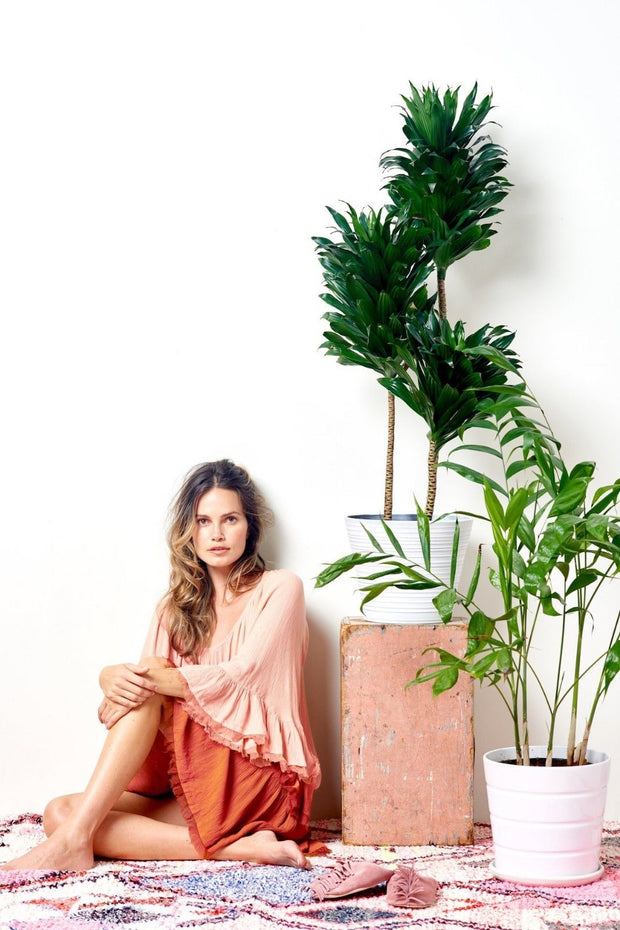 Corey Lynn Calter Veronica Tunic Dress Dip Dye Prairie Ruffle XS