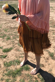 Corey Lynn Calter Veronica Tunic Dress Dip Dye Prairie Ruffle XS